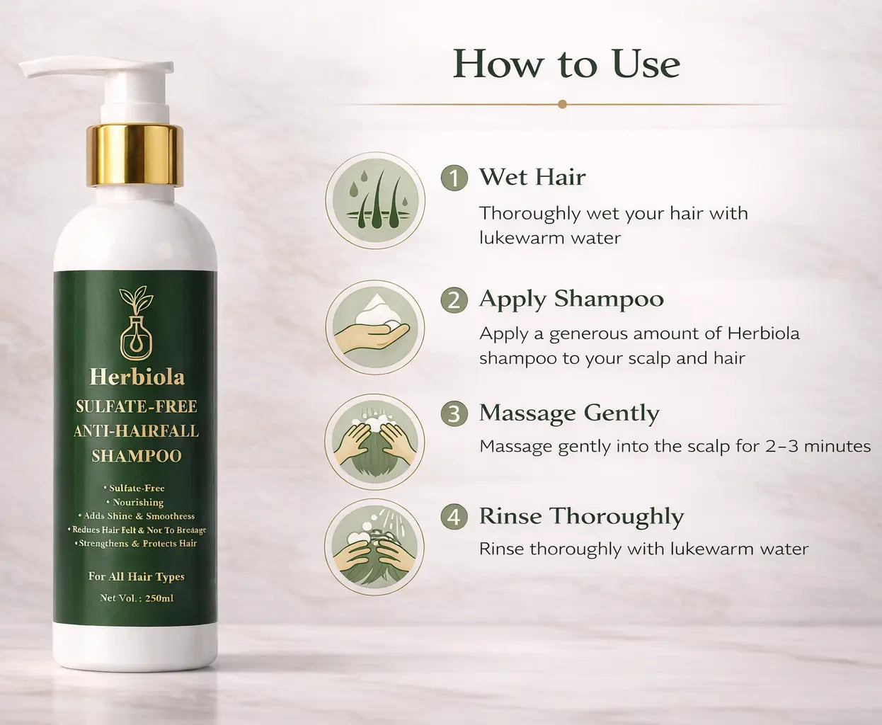 Herbiola Premium Sulphate-Free Shampoo