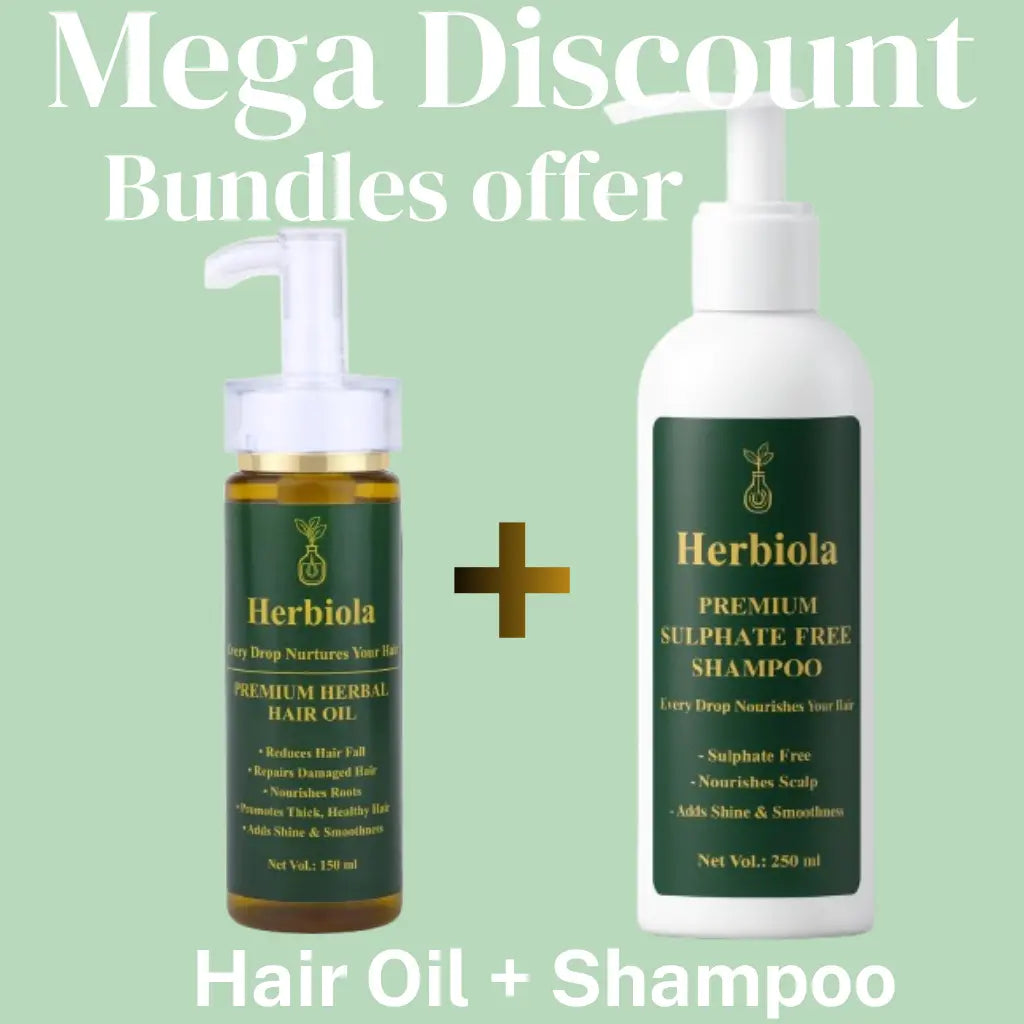 Herbiola Growth & Repair Combo (Hair Oil & Shampoo)