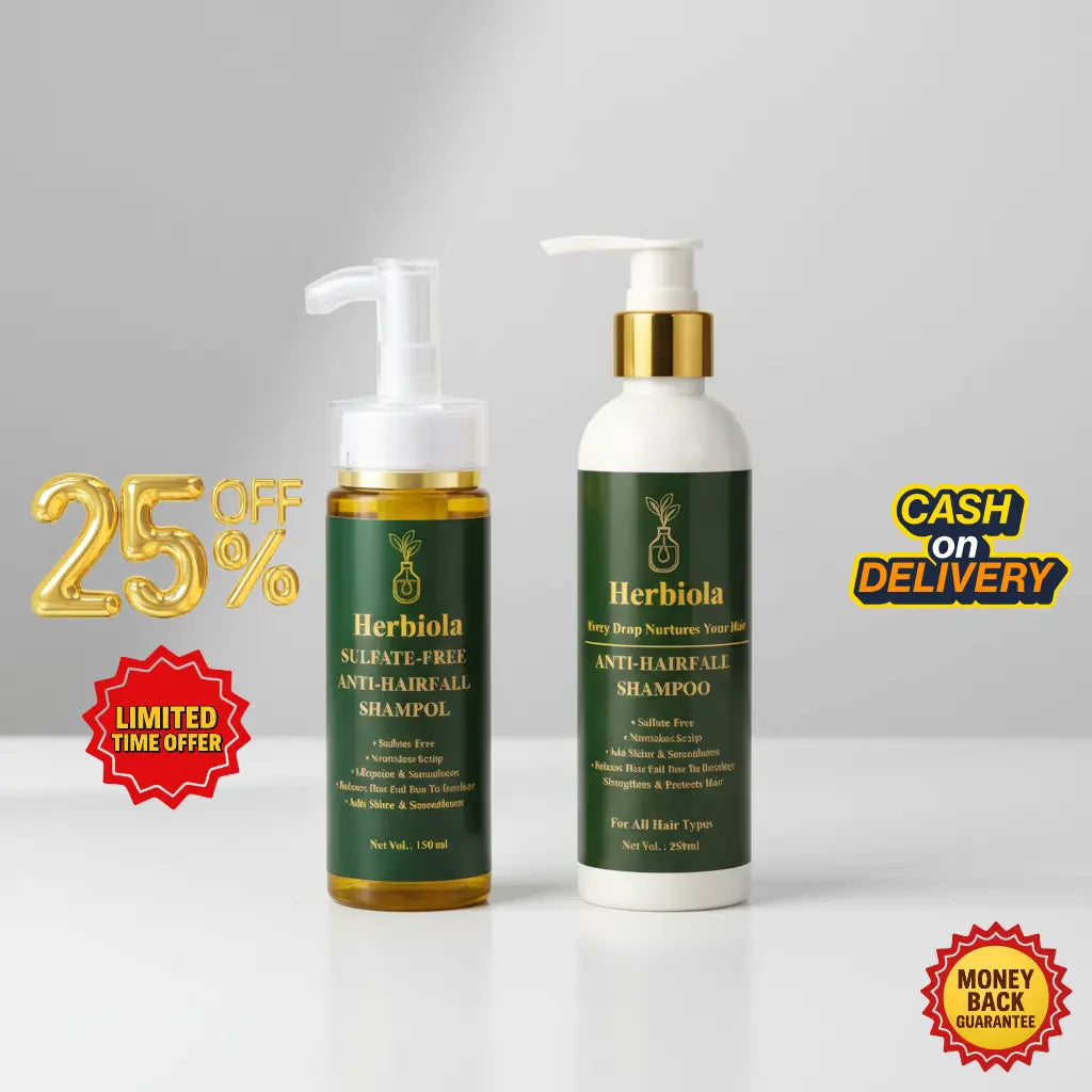 Herbiola Growth & Repair Combo (Hair Oil & Shampoo)